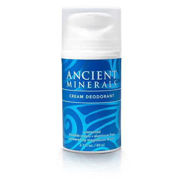 Ancient Minerals Natural Deodorant Cream, Aluminum-Free, Unscented, 2oz