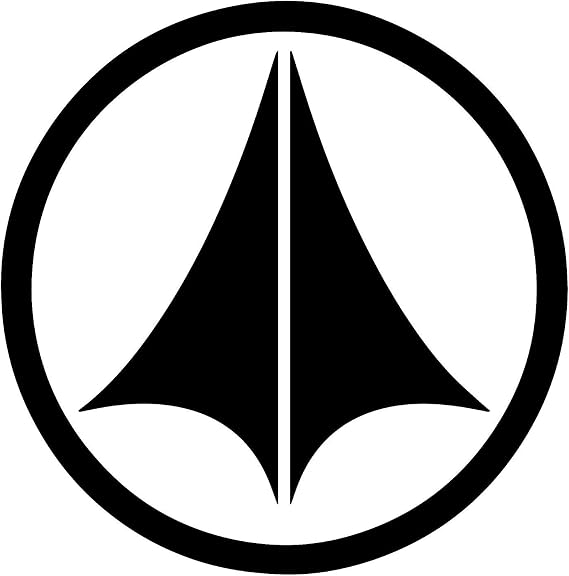 Macross Anime UN Spacey Logo Version 2 Vinyl Robotech Symbol 5.5" Decorative Die Cut Decal for Cars Laptops Tablets Skateboards - Black ColorKATEBOARD - RED