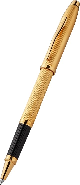 Cross Century II Polished 23KT Gold-plated Engraved Diamond Pattern with 23KT Gold-plated Appointments Selectip Rollerball Pen