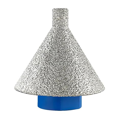 LOZLIN 2 Inch 50mm Diamond Core Drill Bit, Diamond Beveling Hole Saw for Drilling, Hole Enlarging, Polishing, Arc Trimming, Fit for Granite, Marble, Tile, Ceramic, Stone, 5/8"-11 Thread