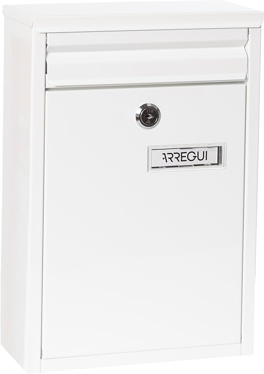 Arregui 1832D87 Postbox Outdoor or Indoor Hallway White