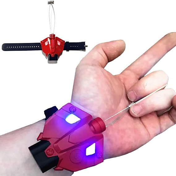 Spider Web Launcher String Shooter Toy Cool Gadget String Shooter Real Silk Superhero Role Play Cool Things Fun Toy - Best Christmas & Birthday Gift Red