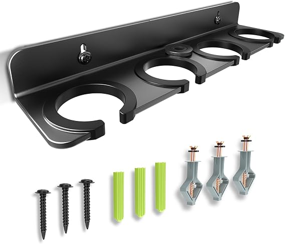Multi Mic Holder for Stand, Wall Mounted, for 4 Handheld Wired/Wireless Mic