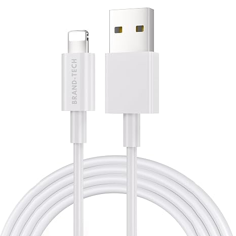Brand-Tech for iPhone Charger Cable, USB Fast Charging Lead Long Charger Compatible with iPhone 14 13 12 11 XS XR X Pro Max Mini 8 7 6S 6 Plus 5S SE (2 Meters)