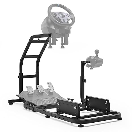 Anman Adjustable Racing Wheel Stand Fit for Logitech G27 G29 G920 G923, for Fanatec, for Thrustmaster T500RS T300RS,Racing Simulator Mount, Not Include Seat,Wheel,Shifter & Pedals