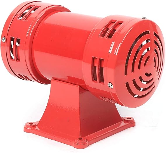 Industrial Siren, 110V Industrial Air Raid Horn Warning Loud 400w 140db Air Raid Sound Siren Alarm Industrial Electric Motor Driven Alarm for Industrial Ships Mines