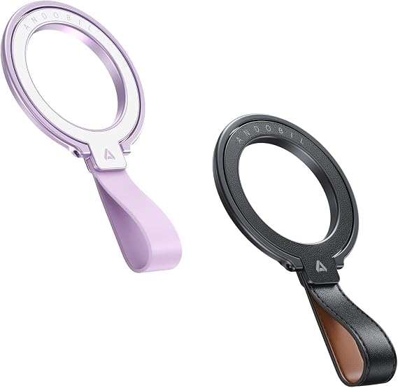 andobil Magnetic Phone Grip Purple & Dark Black