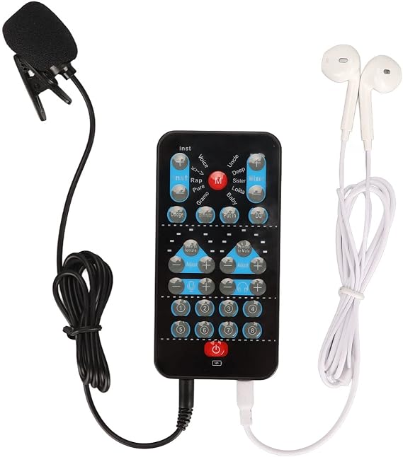 Mini Voice Changer, Handheld Microphone Voice Changer Device Voice Disguiser, 8 Sound Effects, Sound Effect Machine, Multifunctional Voice Changer for Kids and Adults