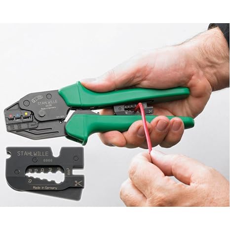 Stahlwille 69660000 Wire Stripper and Cable Cutter for 0.5mm to 6mm Wires, Compatible with Crimping Pliers, Made in Germany