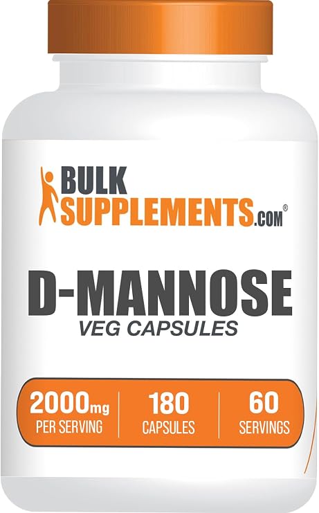 D-Mannose Capsules - D-Mannose Supplement, for Urinary Tract Support - Vegan & Gluten Free, 3 Capsules per Serving (2000mg), 180 Count (Pack of 1)