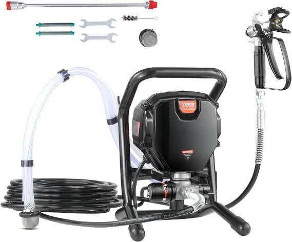 VEVOR 750W Stand Airless Paint Sprayer,3000PSI High Efficiency Electric