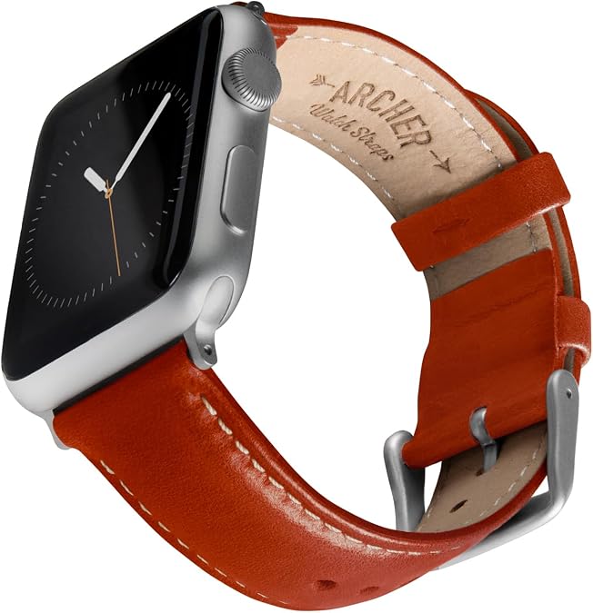 Archer Watch Straps - Top Grain Leather Watch Bands for Apple Watch