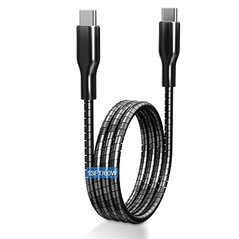 13FT USB C to USB C Cable, Cat/Dog Chew Proof Charger Cord, Long Metal Braided USB C Cable, 60W PD Fast Charging Type C Cable Compatible with iPhone 17/16/15, Galaxy S24/S25, iPad, MacBook, Pixel