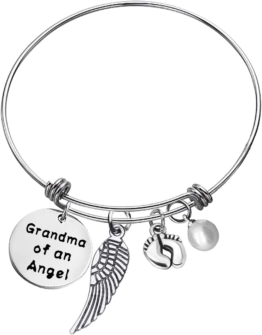Vadaka Baby Memorial Gift Bracelet Memorial Bracelet for Grandma Loss of Child Grandchild Gift Miscarriage Jewelry for Infant Loss Sympathy Remembrance Gift Miscarriage Keepsake
