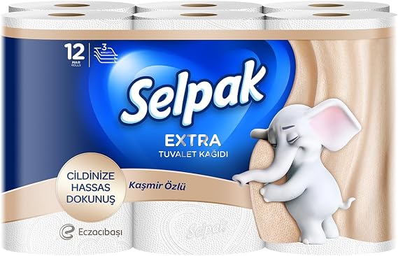 Selpak Kaşmir Katkılı Tuvalet Kağıdı 12'li