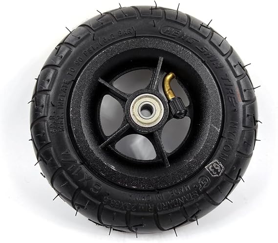 150MM Scooter Inflation Wheel With Aluminium Alloy Hub 6" Pneumatic Tyre With Inner Tube Electric Scooter 6 Inch Pneumatic Tire (black)