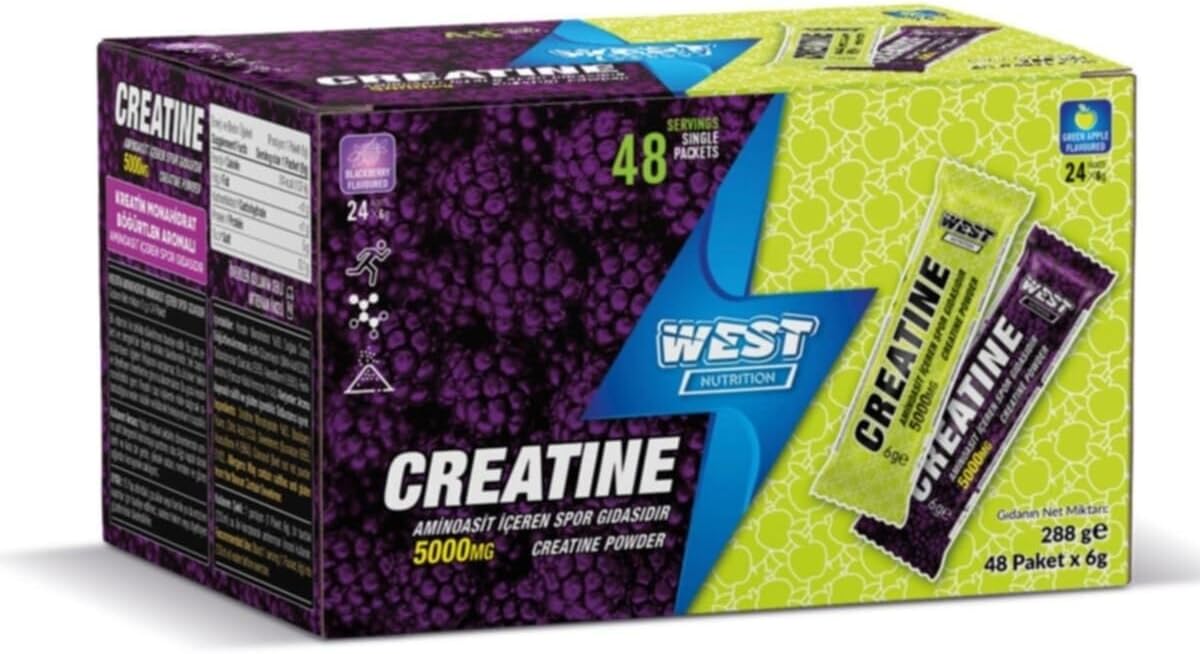 West Nutrition Kreatin Monohidrat 48 Saşe 2 Karışık Aroma 288 Gram