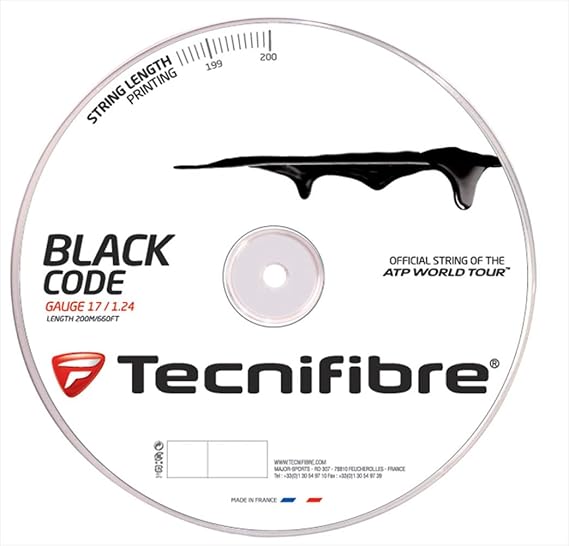 Tecnifibre Black Code 17 (1.24mm) Tennis String 200M/660ft Reel