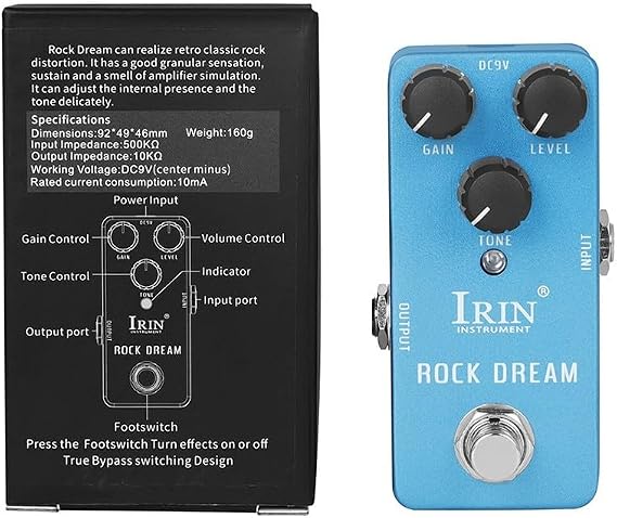 Multi Effect Pedal for Electric Guitar, 6-in-1 Wah Distortion Overdrive Delay Reverb Compressor, Aluminum Alloy Shell, Compact Portable Design(Blue)