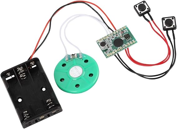 Recording Voice Module, 30S Loop Play Recordable Voice Sound Module DIY Greeting Card Module Cable Extened 5CM
