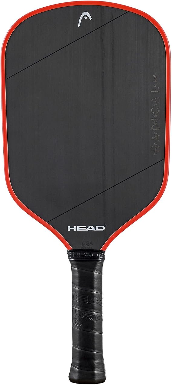 HEAD Radical Tour EX Raw Pickleball Paddle - Black/Orange / 4 1/8 / 8.5 oz