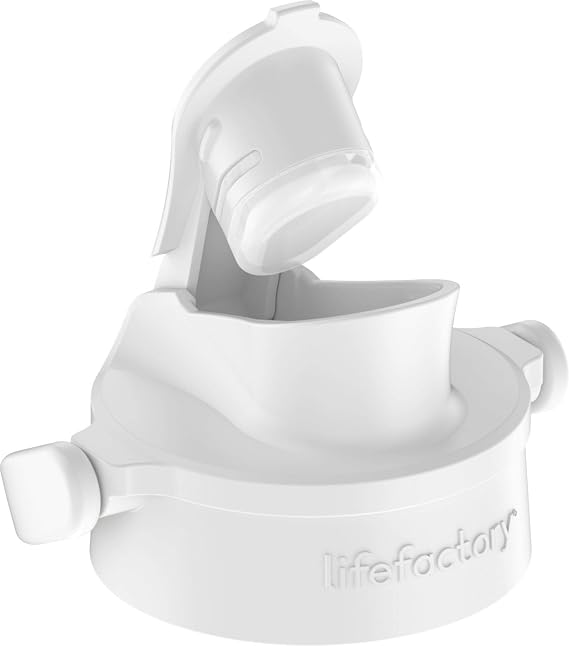 Lifefactory Active Flip Cap for 12oz, 16oz, 22oz Glass Bottles, White | Replacement Cap for Lifefactory bottles