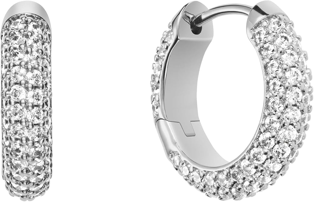 Daniel Wellington Pave Gold Crystal Stud Earrings for Women