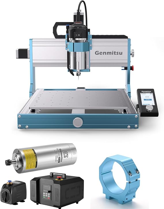 Genmitsu 3030-PROVer Ultra CNC Router Machine for Metal + 1.5KW Water Cooled Spindle Motor + 80mm Diameter Aluminum Spindle Motor Holder