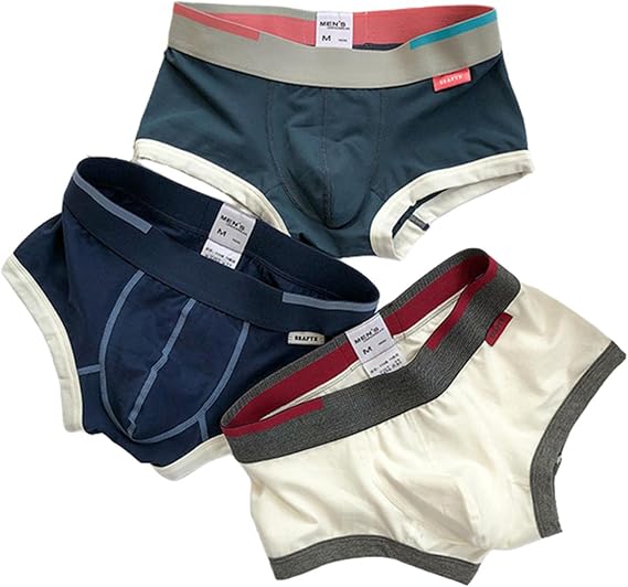 URYYRIT Men's boxer 3 Pack Men'S Boxer Shorts Men'S Underwear Boxer Summer Mid Waist Briefs Breathable Men'S Briefs