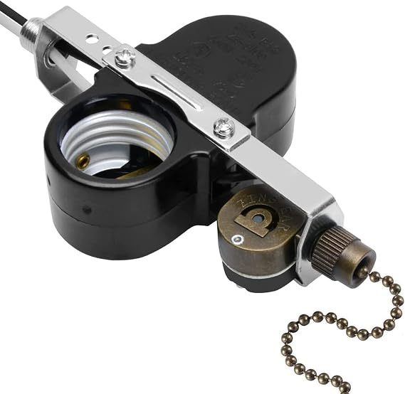 Ceiling Fan Light Zing Ear ZE-310D Lamp Holder with Bronze ZE-109m Pull Switch (660W)
