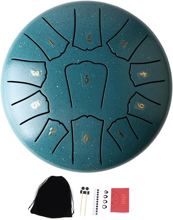11Tone Steel Tongues Drum Small Hand Pan Drums Drumsticks Music Tambourine Drum with Accessories Instrument Percussion Musical Instruments