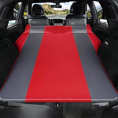 Car Inflatable Mattress for Mercedes Benz GLC 300 GLC 350e GLC 43 AMG 2024 2023 Self Inflating Sleeping Pad Thickened Air Bed Cushion Camping Travel Mattress Multifunctional,Red