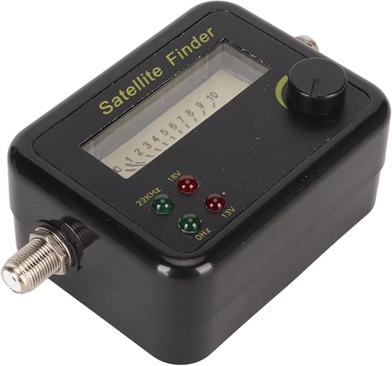 Portable Digital SAT Finder with dB Control for C Band Strength Meter LNB to REC Connector for Dish Alignment