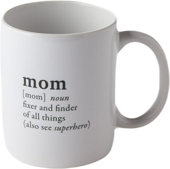 Tableau Mom Mug, 11-Ounce, White, Set of 4