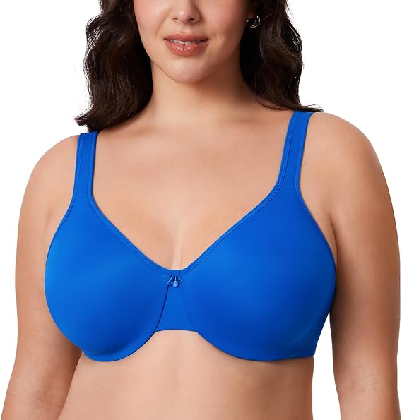 DELIMIRA Women's Minimizer Plus Size Underwire Bras | Smooth, Full Coverage, Seamless, Tshirt Bra