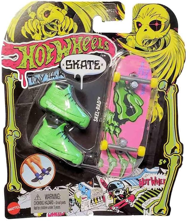 Hot Wheels Skate Neon Themed Finger Skateboard and Foot Packs HPG21-HPG27