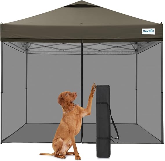 Quictent 10x10 Pop Up Screened Canopy Tent with Netting