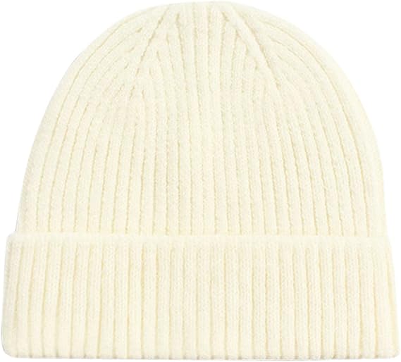 Slouchy Beanie for Men Women Winter Knit Warm Thick Skully Solid Color Stocking Beanie Hat