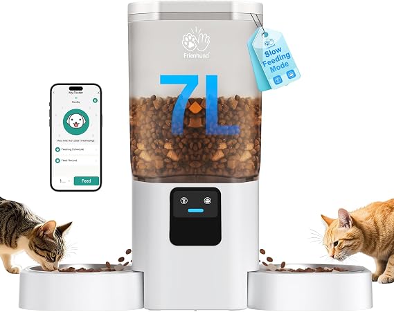 Frienhund 7L Automatic Cat Feeder for 2 Cats with APP Control(ACF190W-A)