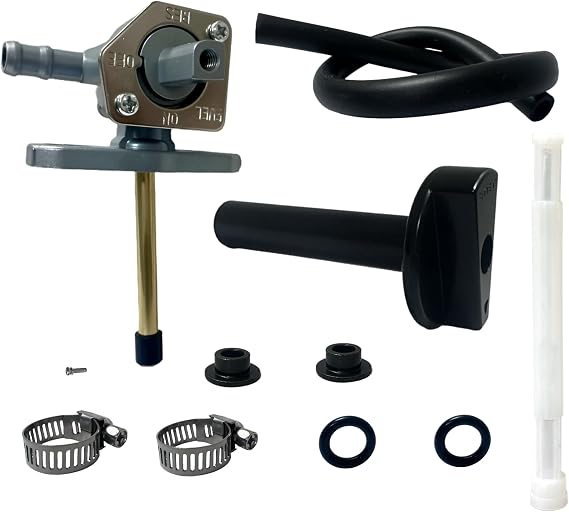 Fuel Petcock & Lever Compatible with Honda TRX350 TRX400 TRX420 Rancher TRX400 TRX450 TRX500 Foreman Rubicon TRX650 Rincon TRX250 Recon TRX250EX OE 16950-HN7-003 16950-HM8-003