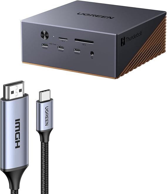 UGREEN Maxidok 17-in-1 Thunderbolt 5 Dock & USB-C to HDMI Cable, 8K@60Hz