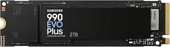 SAMSUNG 990 EVO Plus SSD 2TB, PCIe 4.0 x4 M.2 2280, Speeds Up-to 7,250MB/s, Upgrade Storage for PC/Laptops, HMB Technology and Intelligent Turbowrite (MZ-V9S2T0B/AM)
