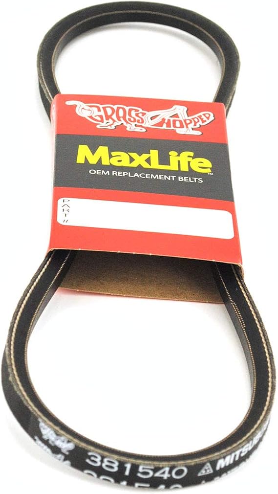 Grasshopper Mower MaxLife Belt, See Compatibility Info, OEM Part 381540 | Designed to Specific Material, Dimensions, Shape, Construction and Pliability Standards That Ensure Superior Performance