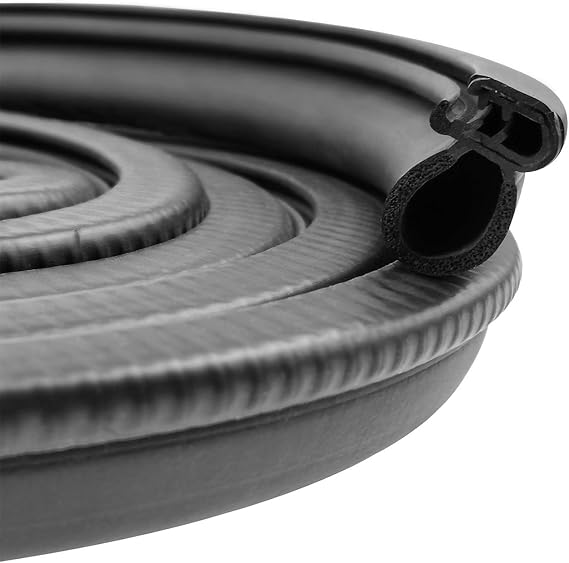 DGSL Car Weather Stripping, 10Ft Automotive Door Seal Strip with Side Bulb Rubber Seal for Cars, Boats, Trucks, RVs
