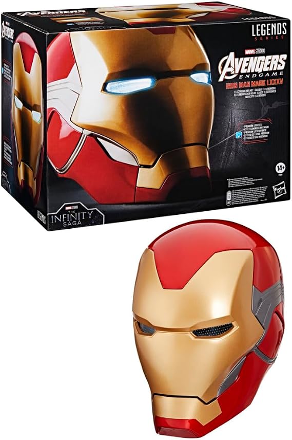 Hasbro Marvel Legends Series Iron Man Mark LV Premium Electronic Helmet, Avengers, End Games, Adult Collectible, Role Play Gear, Authentic