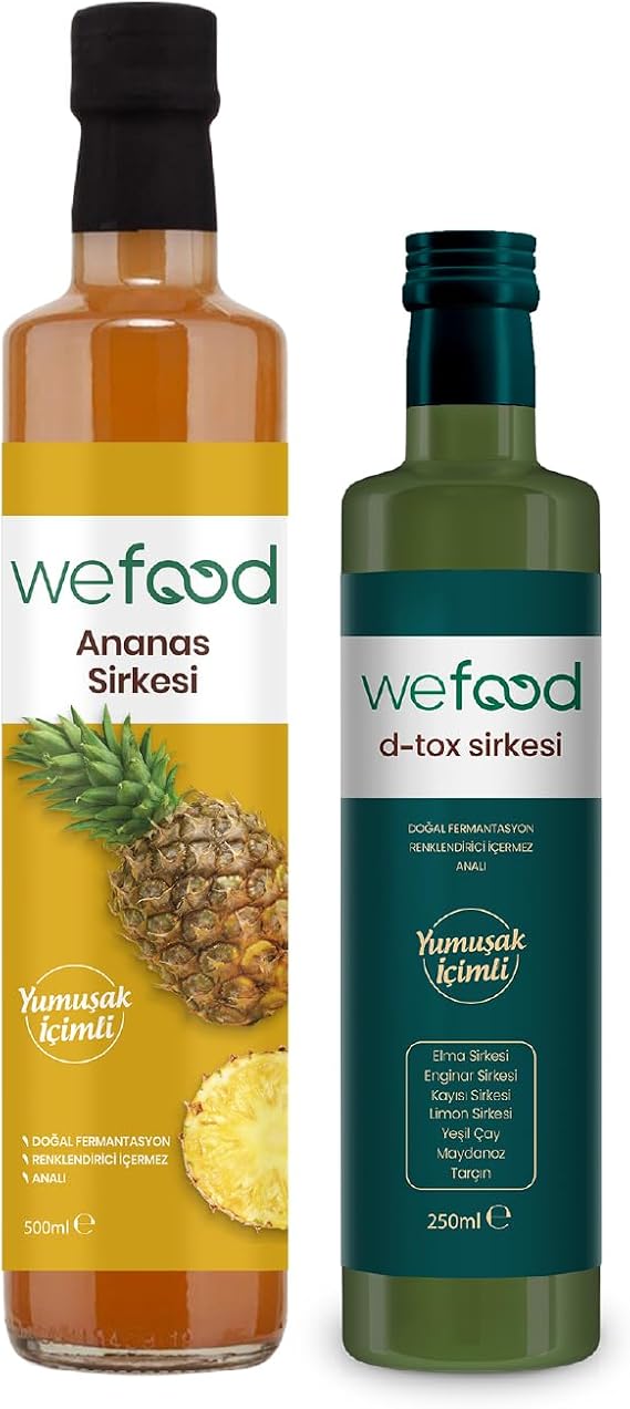 Wefood Ananas Sirkesi 500 ml + Detoks Sirkesi 250 ml