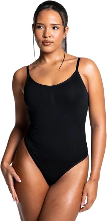 HeyShape - Women's Seamless Tummy Control Shapewear Bodysuit - Sculpting Tank-Style Snatched Waist Thong