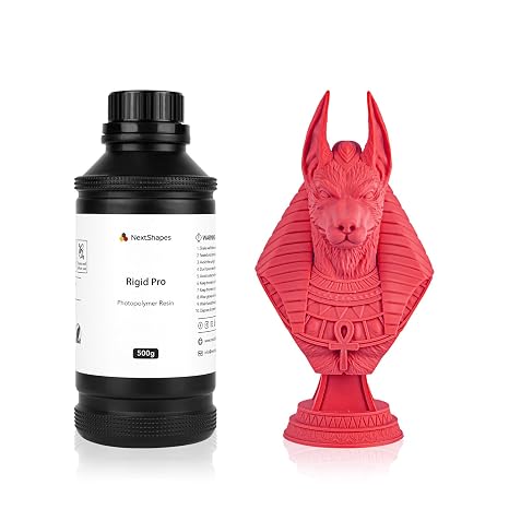 Rigid Pro 3D Printing Resin,High Stiffness(Bright Red, 500g)
