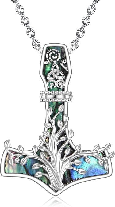 TIGER RIDER 925 Sterling Silver Viking Arrowhead/Battle Axe/Triple Odin Horns Pendant Necklace Mjolnir Nordic Runic Talisman Norse Amulet Jewelry Gifts for Men