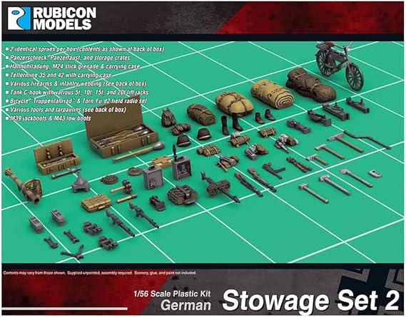 Rubicon Models RB0118 Rubicon Model 1/56 German Army Cargo Set 2 Plastic Model